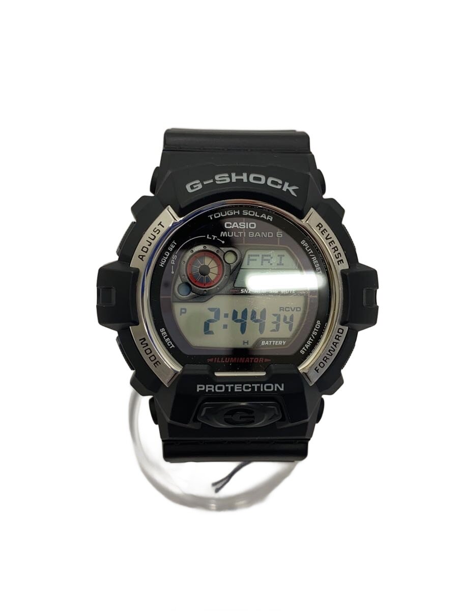 【中古】CASIO◆ソーラーウオッチ・G-SHOCK/デジタル/天然ゴム/BLK/BLK/SS/? NULL ?【服飾雑貨他】