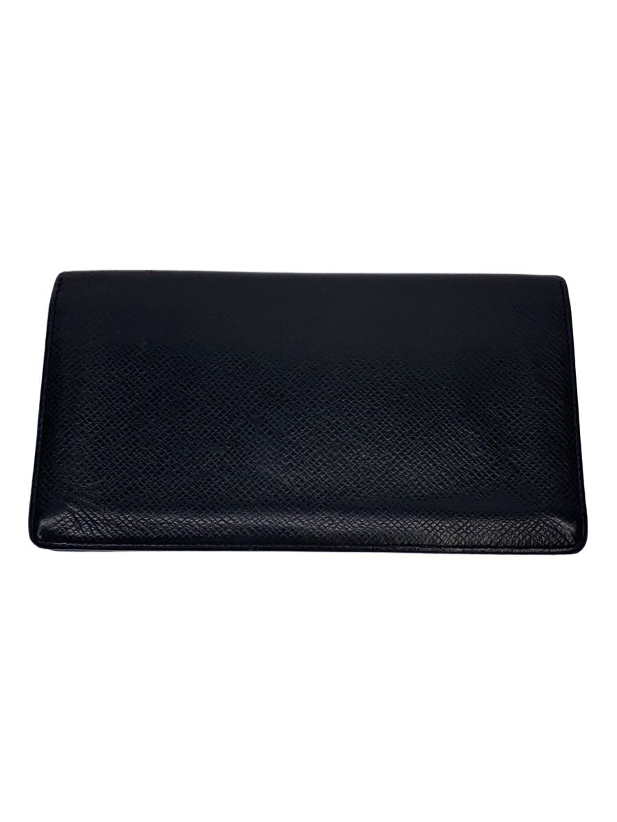 【中古】LOUIS VUITTON◆ポルト・バルール・カルト・クレディ_タイ王国ガ/なめし革/BLK/無地/メンズ【服飾雑貨他】