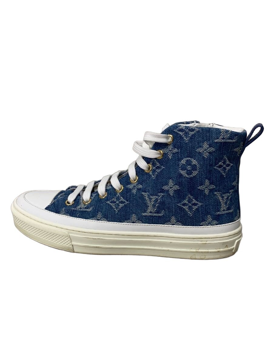 【中古】LOUIS VUITTON◆スニーカー_ステラー・ライン_BLU/36/BLU/ジーンズ/1A4VTA【シューズ】