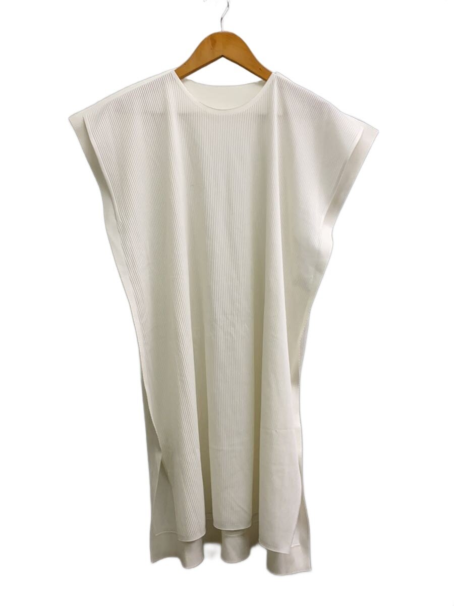 【中古】PLEATS PLEASE ISSEY MIYAKE◆チュニックプリーツノースリーブワンピース/--/ポリエステル/WHT/PP41KT642/ホワイト//【レディースウェア】｜2ｎｄ STREET 店