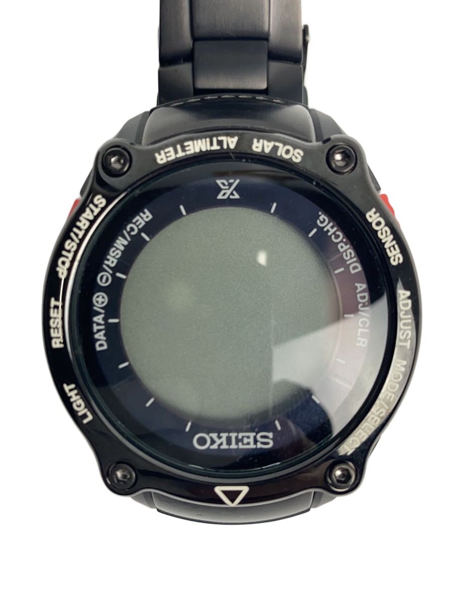 【中古】SEIKO◆PROSPEX/MIURA DOLPHINS/ソーラーウオッチ/デジタル/ステンレス鋼/ブラジャー/S822-00B0【服飾雑貨他】