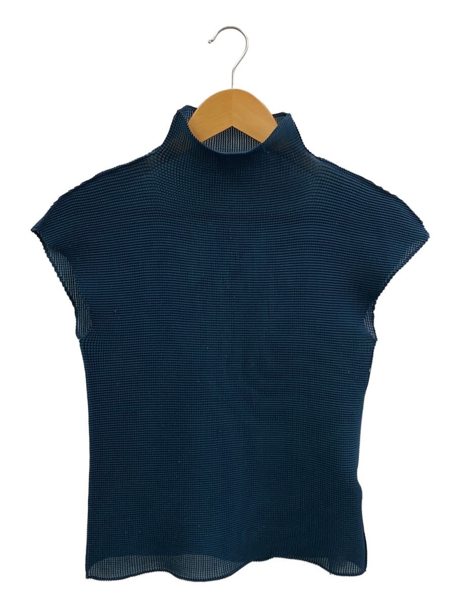 【中古】me ISSEY MIYAKE◆ハイネックジャバラノースリーブカットソー/--/ポリエステル/GRN/MI51FK503/緑であること/? NULL ?【レディースお召しもの】