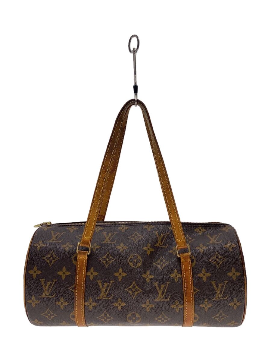【中古】LOUIS VUITTON◆2)パピヨン30_モノグラム・帆布_BRW/PVC/BRW【御徒面子】
