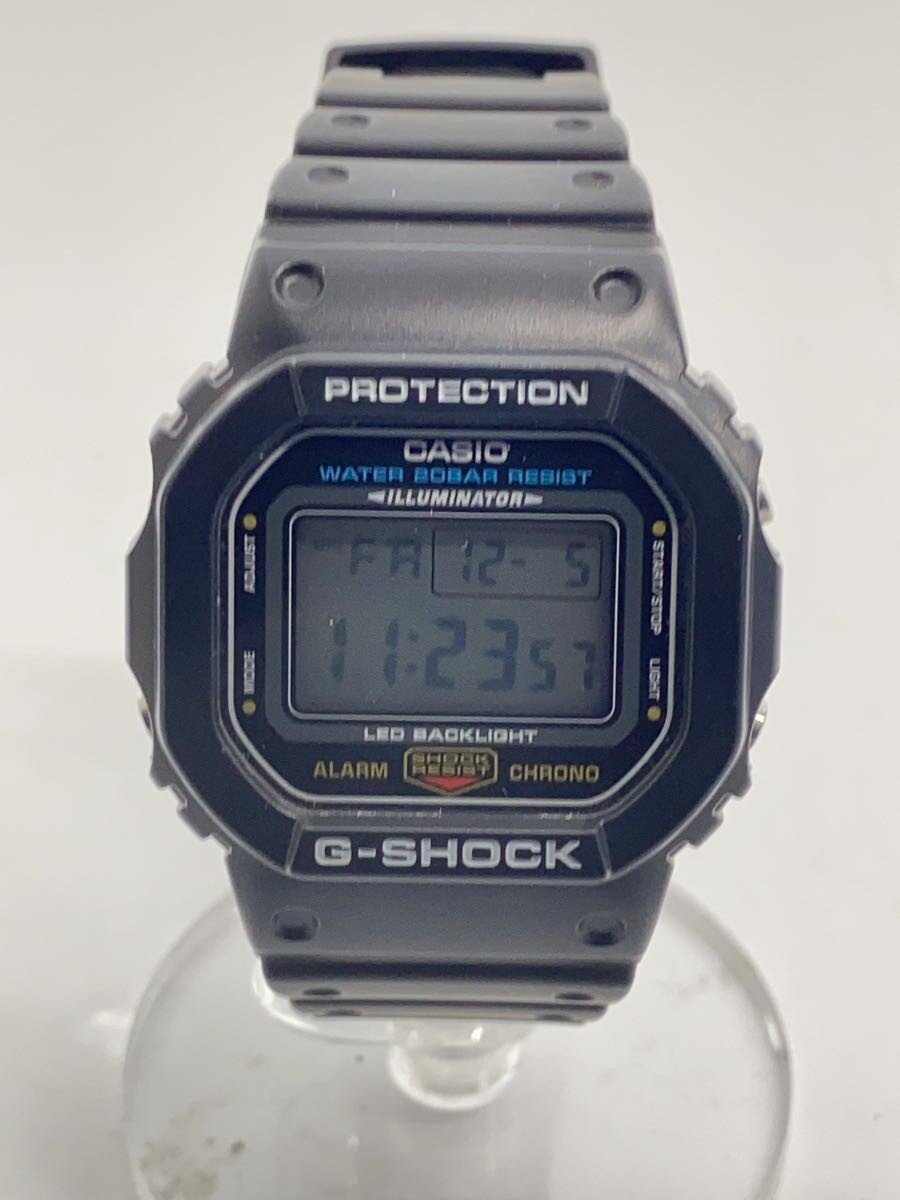 【中古】CASIO◆石英ウオッチ_G-SHOCK/デジタル/天然ゴム/BLK【服飾雑貨他】
