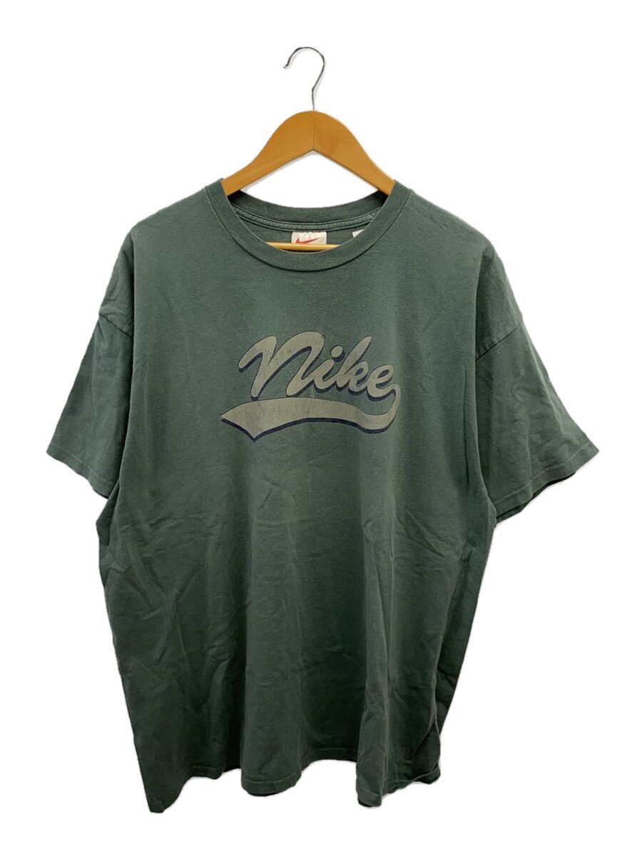【中古】NIKE◆90s/刷り上げる/胸ロゴタイプ/プルオーバー/XL/綿織物/GRN/当て嵌める感有【メンズウェア】