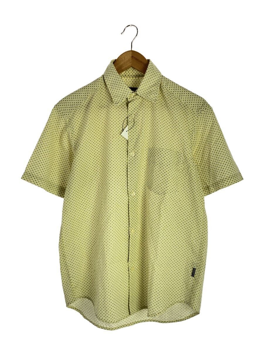【中古】STUSSY◆半袖プルオーバー/総柄/USA製/S/紺引き舟/90S/ポリエステル/YLW//【メンズウェア】