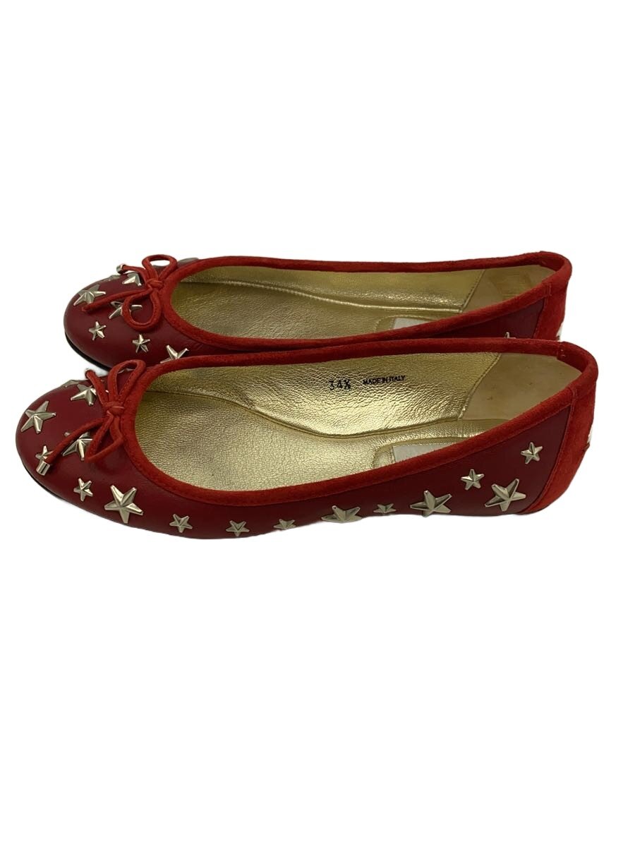 【中古】JIMMY CHOO◆フラットパンプス/34.5/RED/レザー【シューズ】｜2ｎｄ STREET 店