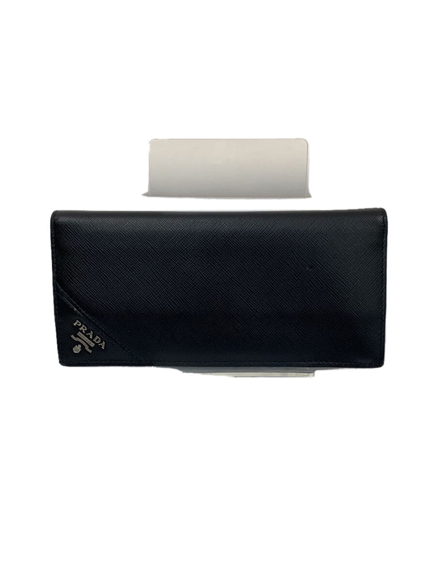 【中古】PRADA◆長札入れ/--/BLK/無地/メンズ/2MV836/? NULL ?【服飾雑貨他】