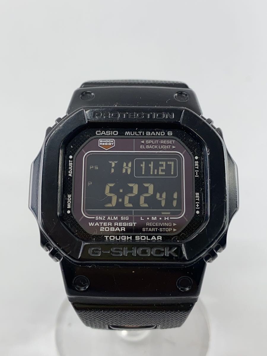 【中古】CASIO◆ソーラーウオッチ・G-SHOCK/デジタル/BLK【服飾雑貨他】