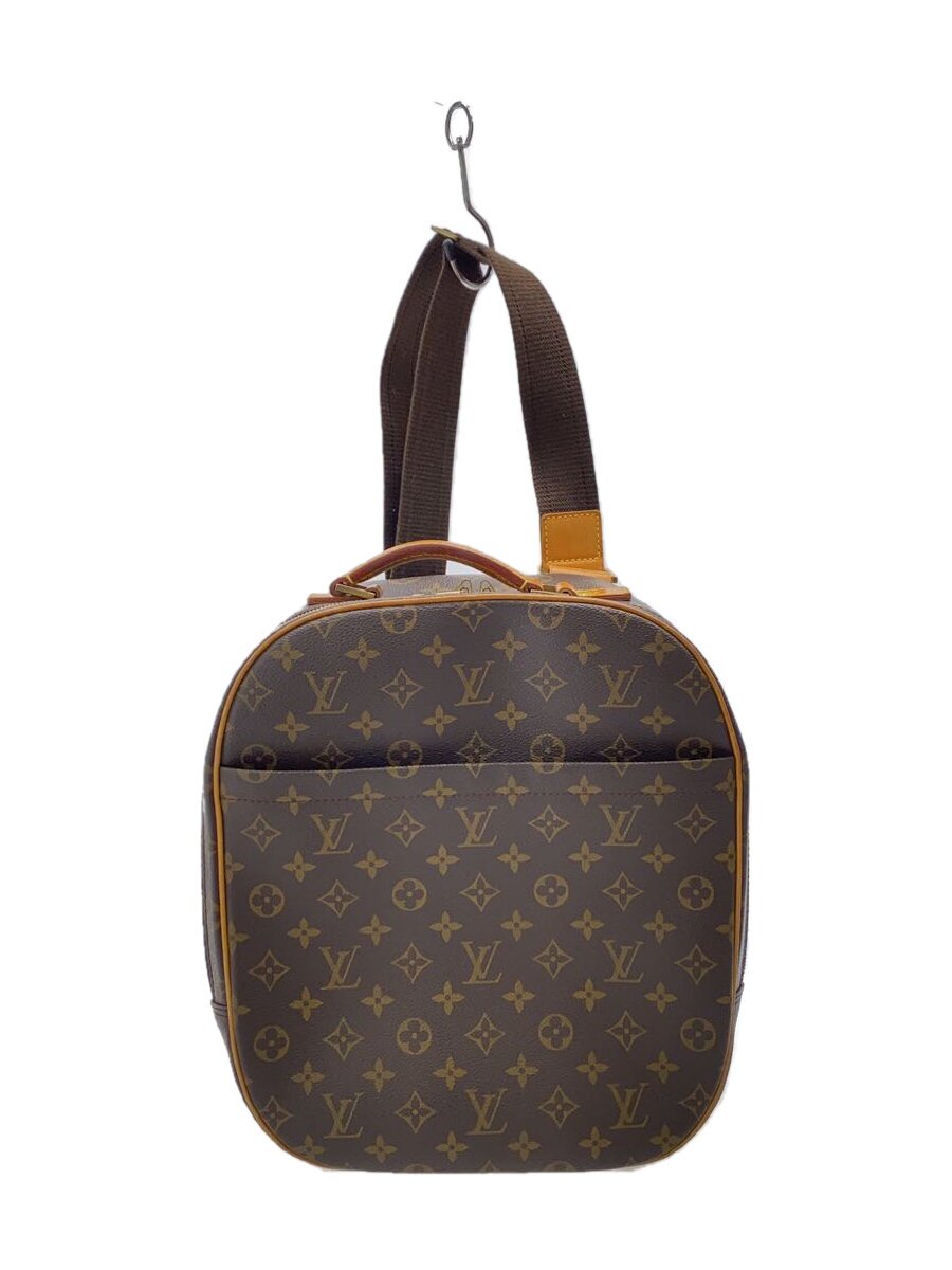 【中古】LOUIS VUITTON◆パックオールサックアド_モノグラム・帆布_赤銅色【御徒面子】