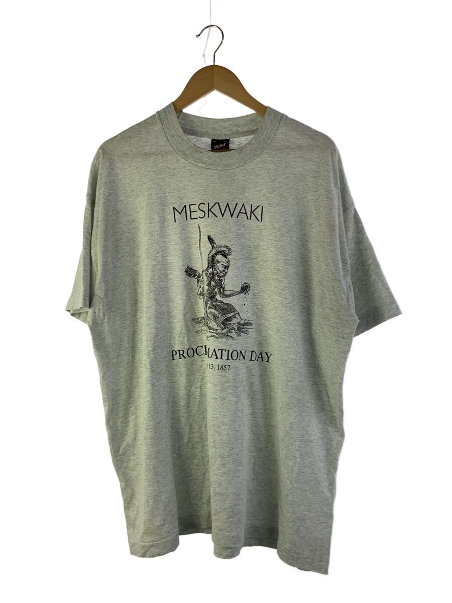 【中古】FRUIT OF THE LOOM◆プルオーバー/XXL/綿織物/GRY/シングル編み目【メンズウェア】