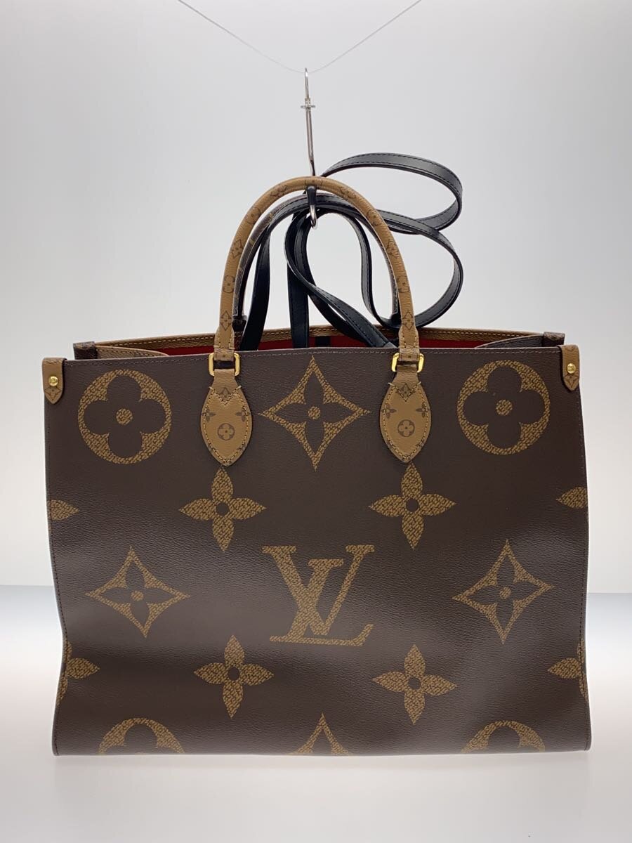 【中古】LOUIS VUITTON◆オンザゴーGM_モノグラム・ジャイアント_BRW/PVC/BRW/総柄【バッグ】|2nd STREET 店