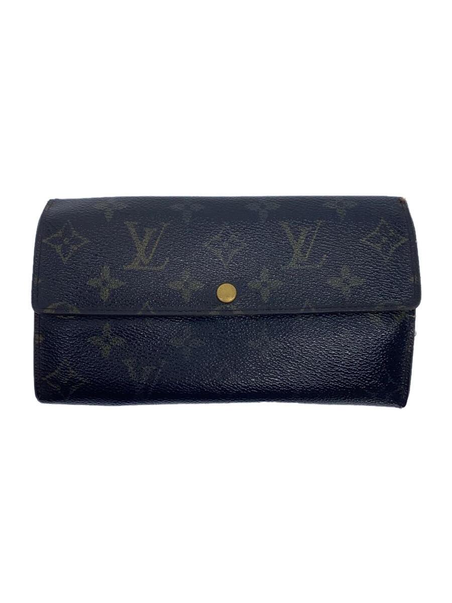 【中古】LOUIS VUITTON◆3)ポシェット・ポルト・モネ・クレディ_モノグラム・キャンバス_BRW/PVC/BRW/レディース【服飾雑貨他】
