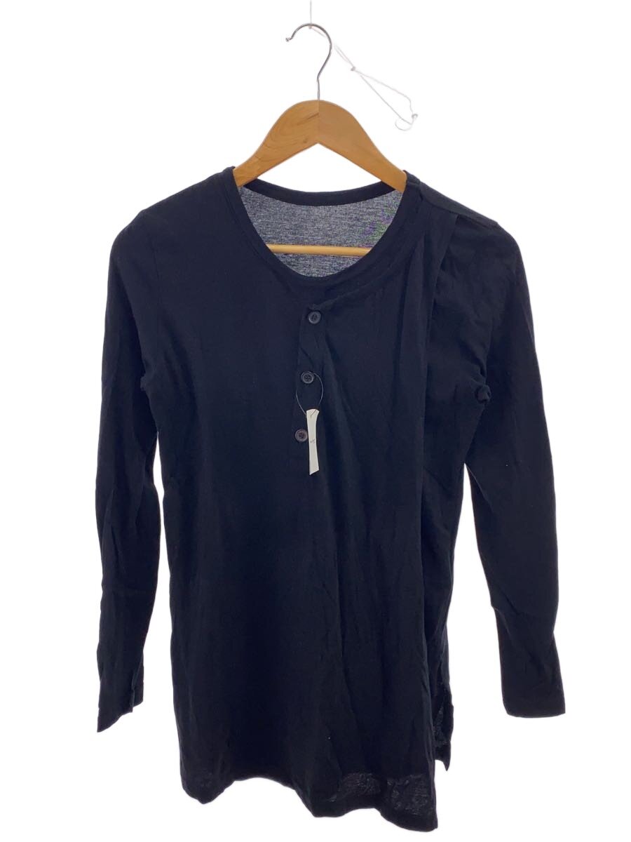 【中古】Y’s◆COTTON JERSEY DOUBLE FRONT LONG SLEEVE T/2/BLK/YS-T06-062//【レディース御召しもの】