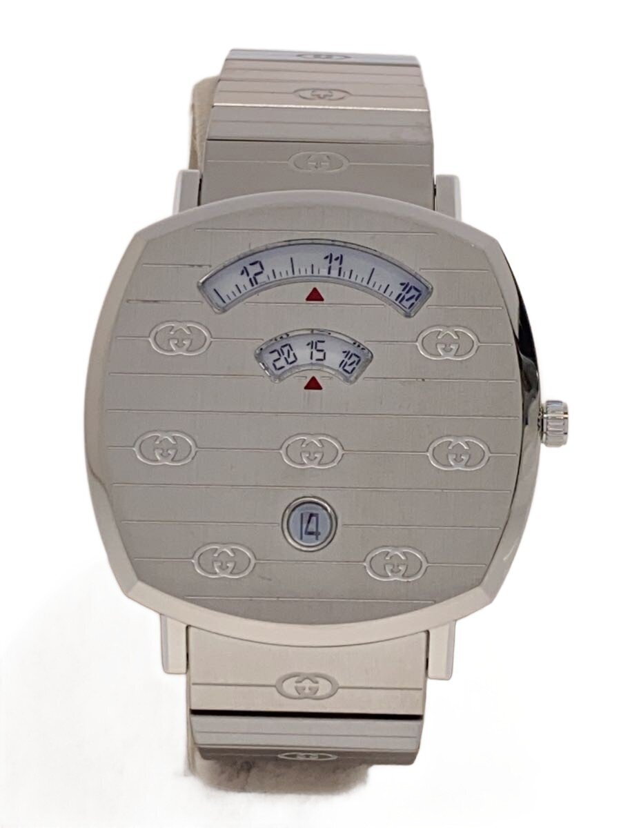 【中古】GUCCI◆石英ウォッチ/アナログ/ステンレス鋼/WHT/SLV/157.3/グッチ【服飾雑貨他】