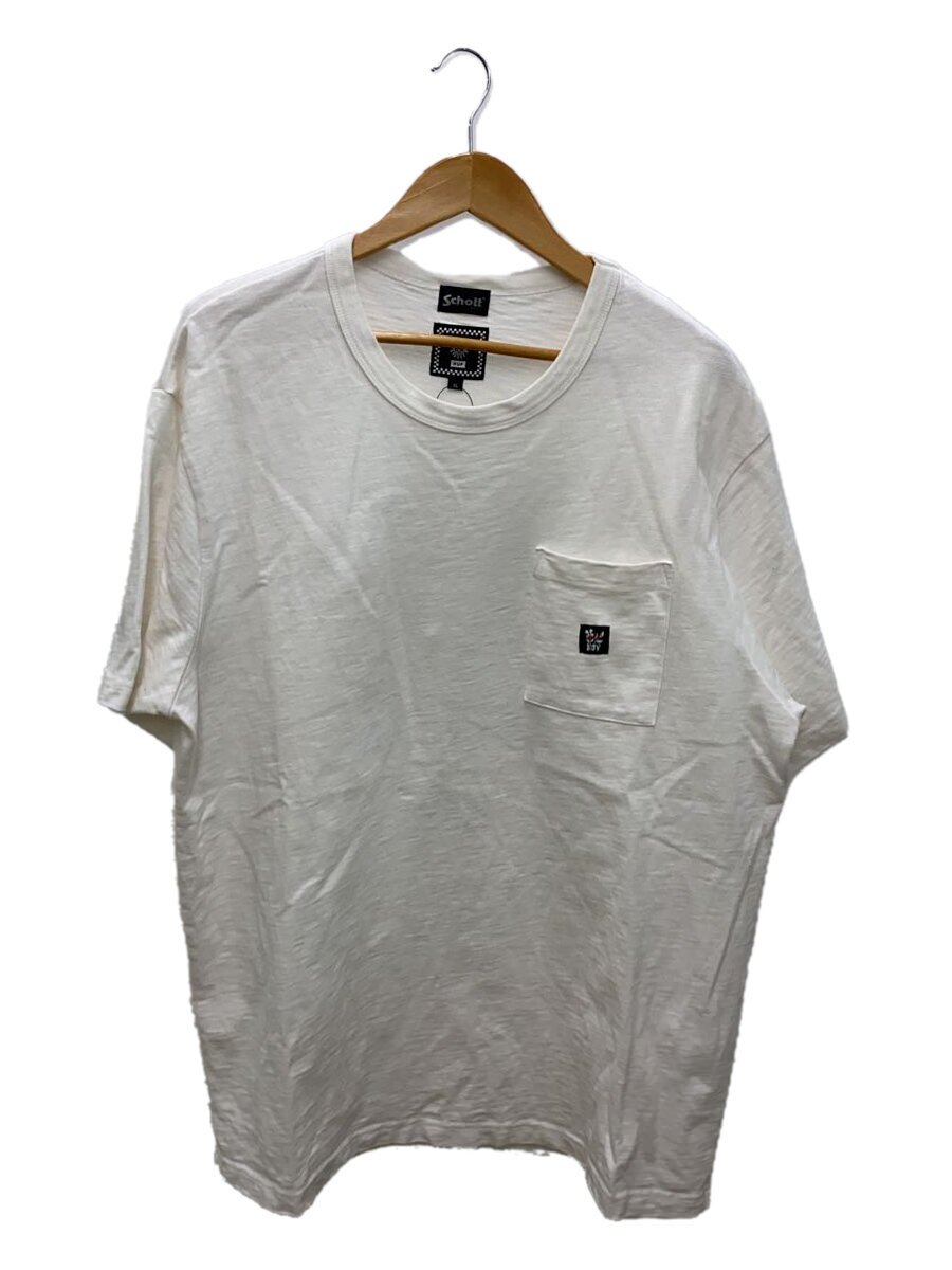 【中古】Schott◆プルオーバー/XL/綿織物/WHT/無地/782-3234002【メンズウェア】