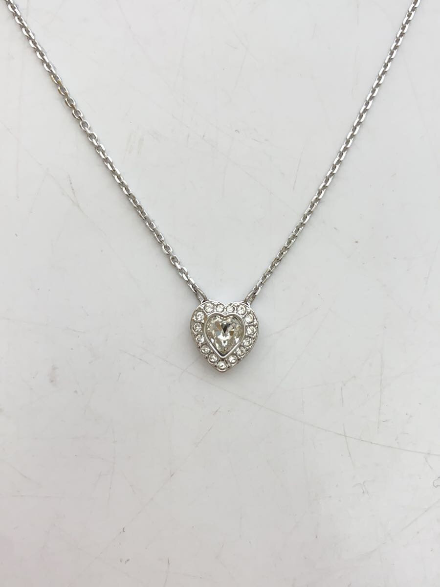 【中古】Swarovski◆頸飾り/ピアス/しろがね色/ARIANA GRANDE/ハート形型頸飾り/レディース【服飾雑貨他】