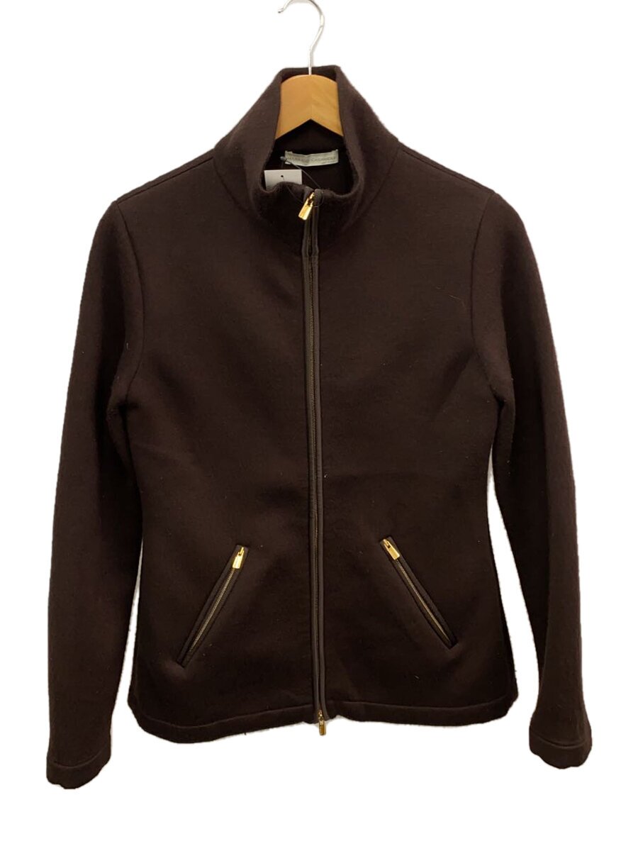 【中古】編み物・スウェーター(薄っぺら)/S/カシミヤ/BRW/無地/MANRICO CASHMERE/ジップアップ【メンズウェア】