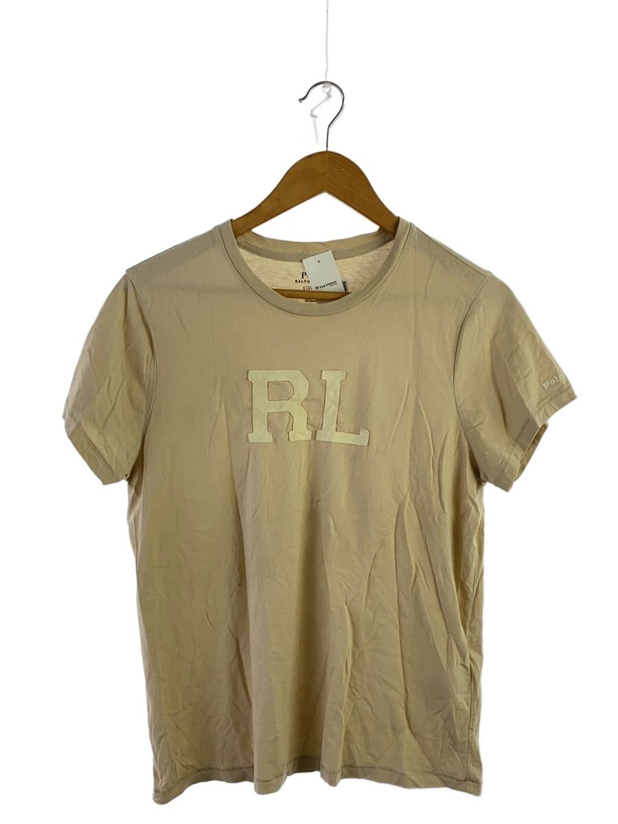 【中古】POLO RALPH LAUREN◆RL紋章/ティーシャツ/L/綿織物/BEG//【レディース御召しもの】