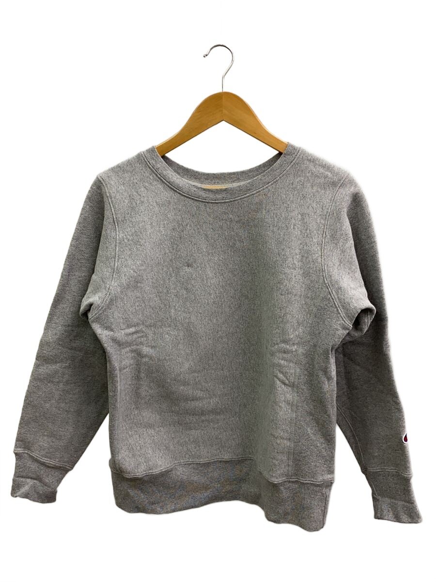 【中古】Champion◆リバースウィーブ/赤タグスウェット/S/綿織物/GRY/C5-A001/薄墨色【レディースお召しもの】
