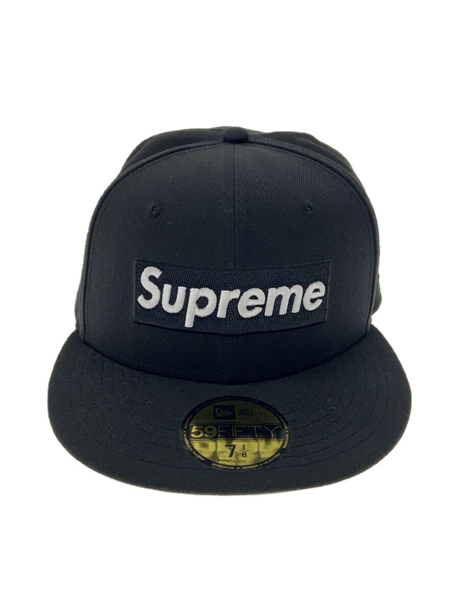 【中古】Supreme◆旗がしら/7 1/8/綿織物/黒いこと/メンズ/Sharpie Box Logo New Era【服飾雑貨他】