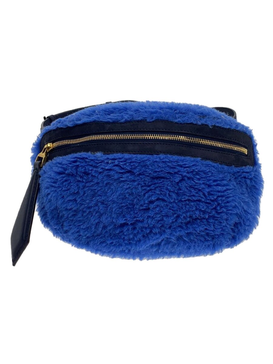 【中古】MAX MARA◆酉の方角御徒面子/毛皮/BLU/無地【御徒面子】