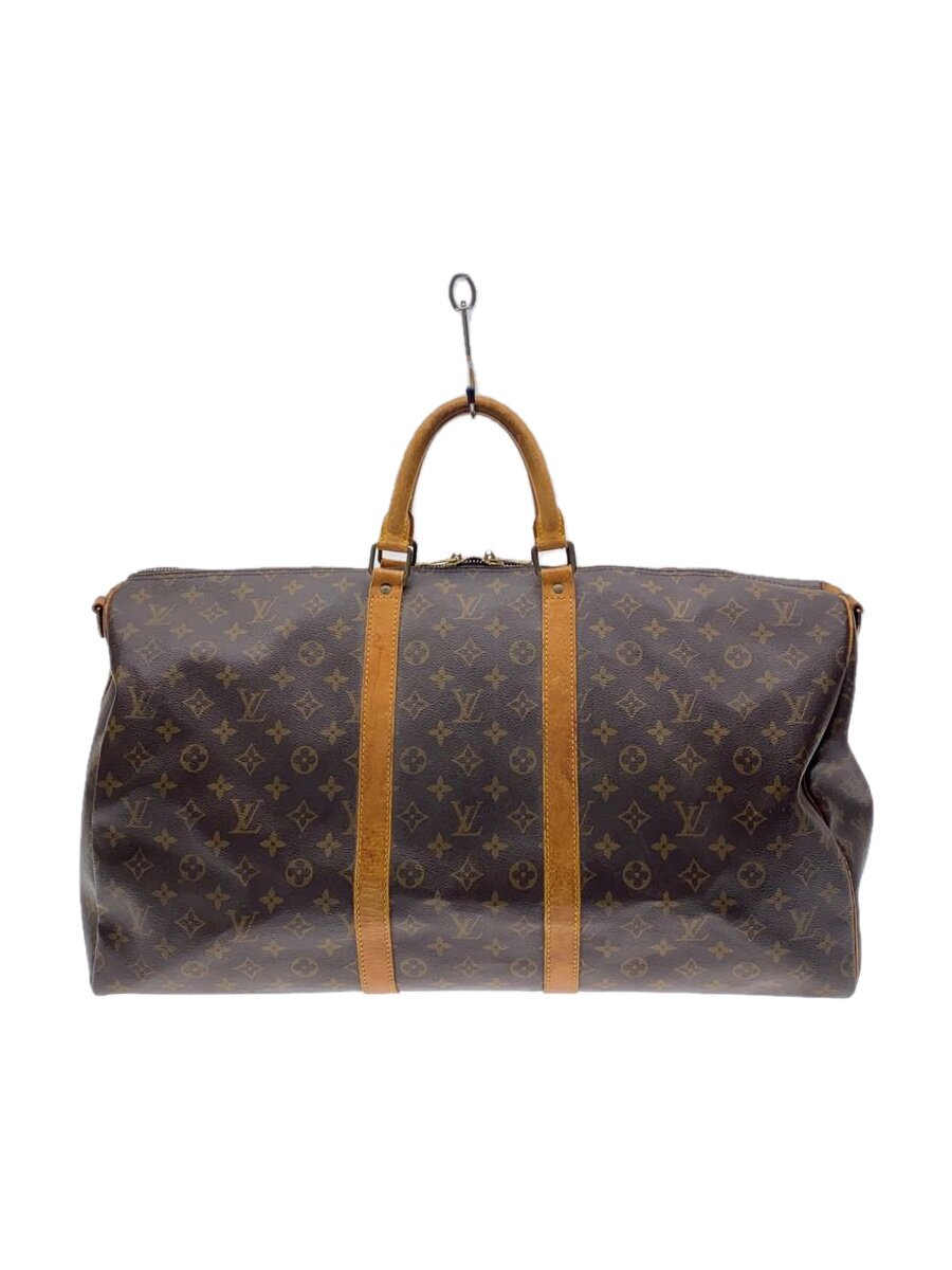 【中古】LOUIS VUITTON◆キーポル・バンドリエール60_モノグラム・帆布_BRW/PVC/BRW/モノグラム【御徒面子】