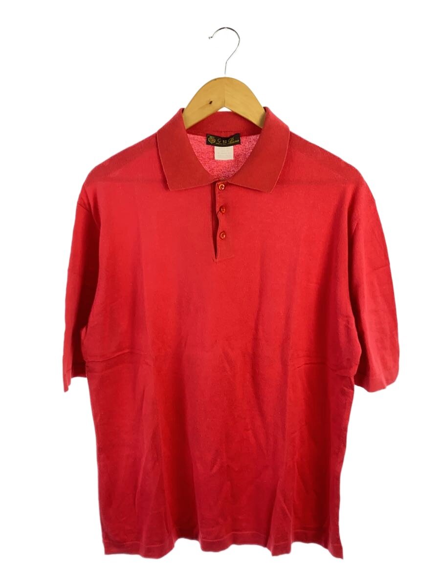 【中古】Loro Piana◆スポーツシャツ/L/綿織物/RED//【メンズウェア】
