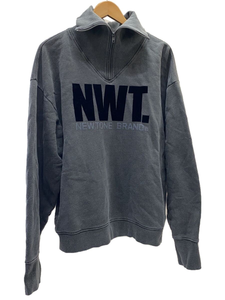 【中古】NEW TONE/HALF ZIP TOP/FREE/綿織物/GRY/23-070-510-0005-3-0//【レディース御召しもの】