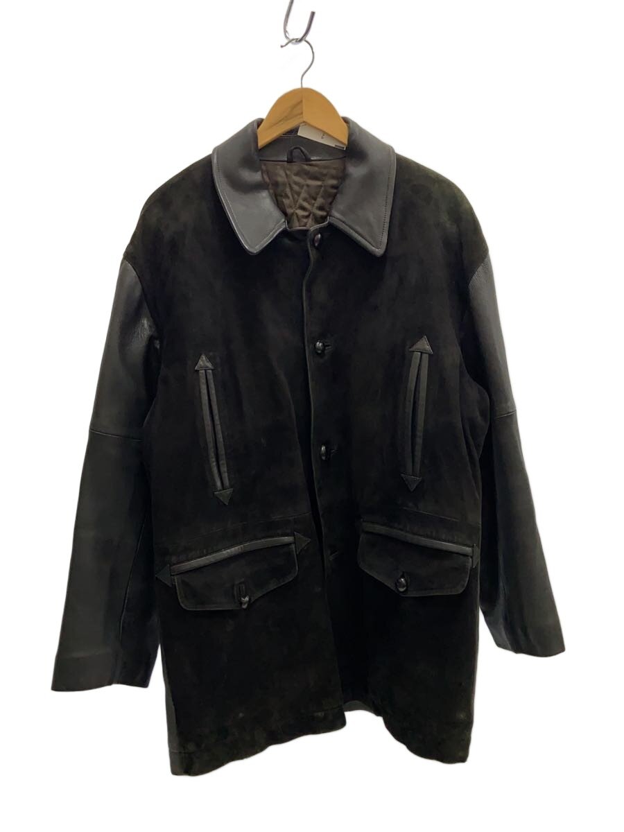【中古】MASATSUGU NAKAHARA/レザーコート/スウェード/M/羊革/BLK/両袖、第4ボタン欠【メンズウェア】|2nd STREET 店