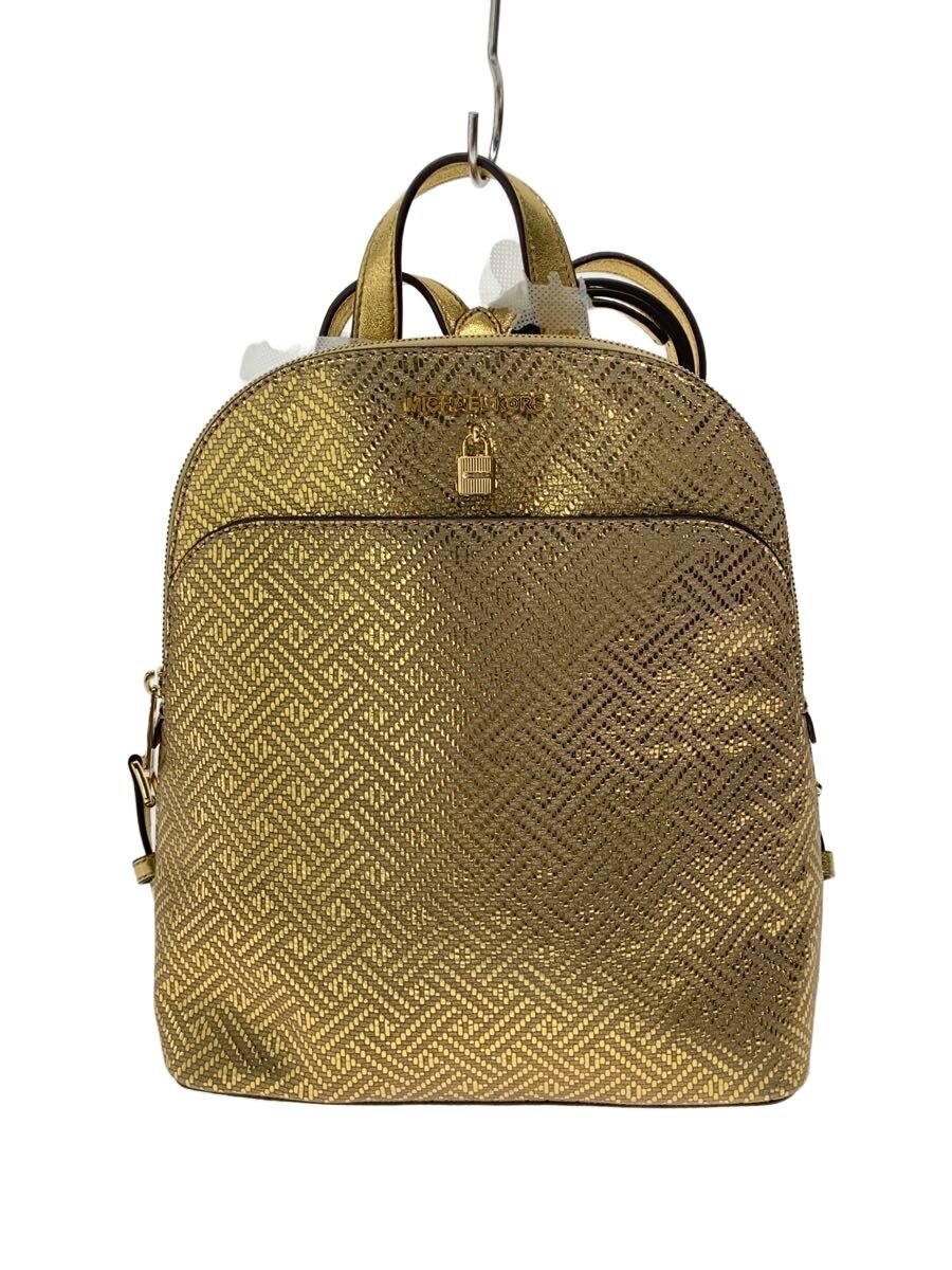 【中古】MICHAEL KORS◆背嚢/なめし革/GLD/AC-1807【御徒面子】