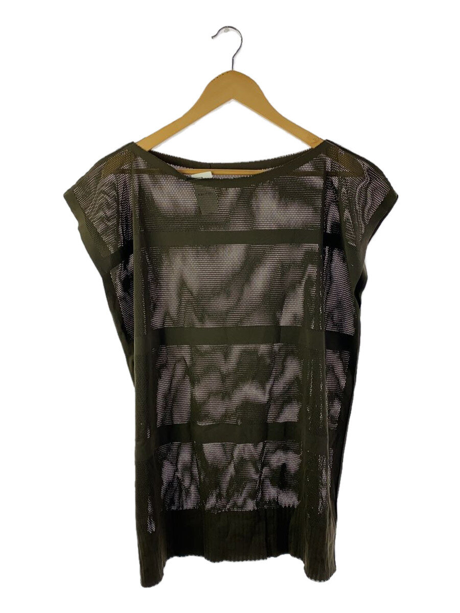 【中古】me ISSEY MIYAKE◆メッシュ/半袖カットソー/--/ナイロン/カーキ/MI34KK412//【レディースお召しもの】