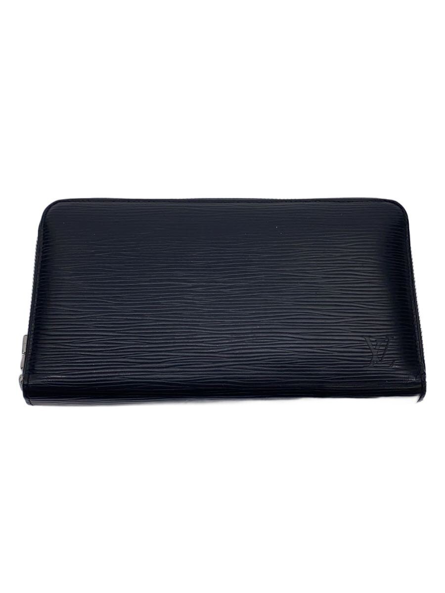 【中古】LOUIS VUITTON◆2)ジッピー・オーガナイザーNM_タイ王国ガ/牛皮/BLK/メンズ【服飾雑貨他】
