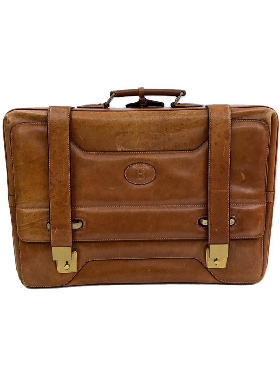 【中古】BALLY◆ブリーフ入れもの/なめし革/BRW/無地【御徒面子】