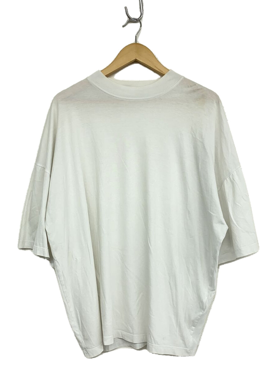 【中古】JIL SANDER◆労働者の一団のど首プルオーバー/M/綿織物/WHT/JSMS706022MS24730811/首元物質の状態思いめぐらす//【メンズウェア】