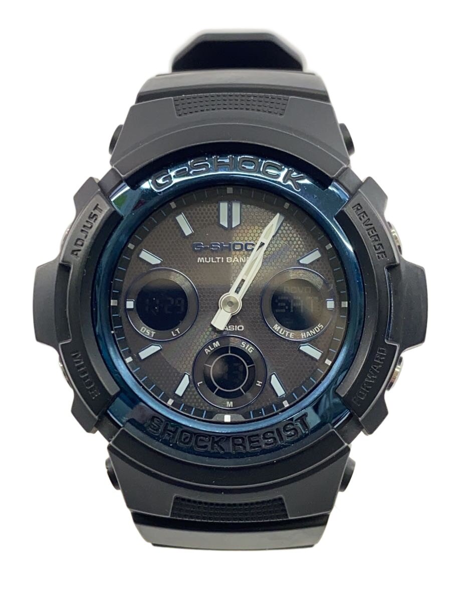 【中古】CASIO◆ソーラーウォッチ・G-SHOCK/デジアナ/BLK【服飾雑貨他】