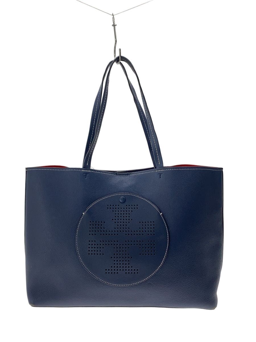 【中古】TORY BURCH◆トートバッグ/なめし革/NVY【御徒面子】