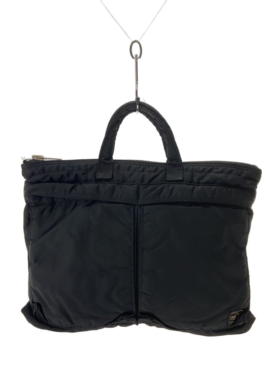 【中古】PORTER◆トートバッグ/ナイロン/BLK/無地【御徒面子】