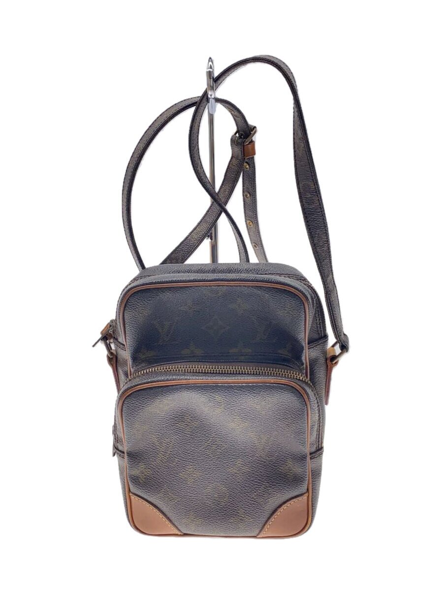 【中古】LOUIS VUITTON◆アマゾン_モノグラム・帆布_BRW/PVC/BRW//【御徒面子】