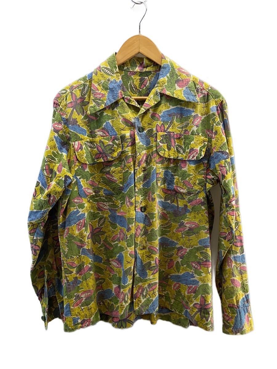【中古】50s/ベークライトボタン/コットンアロハ/開襟/長袖シャツ/コットン/マルチカラー/総柄【メンズウェア】|2nd STREET 店