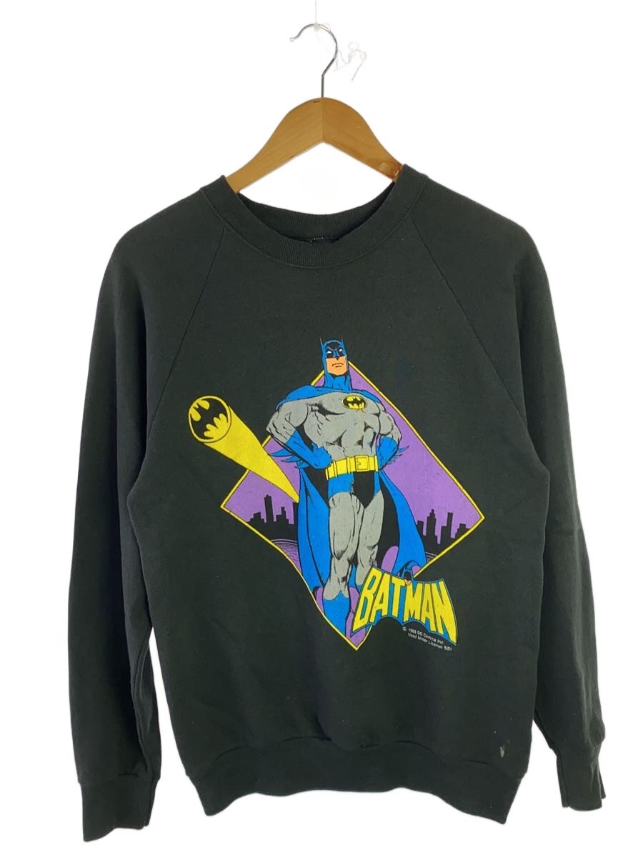 【中古】SCREEN STARS◆90s/BATMAN/バットマン/USA製/ラグラン/汗水/L/綿織物/BLK/刷り上げる//【メンズウェア】