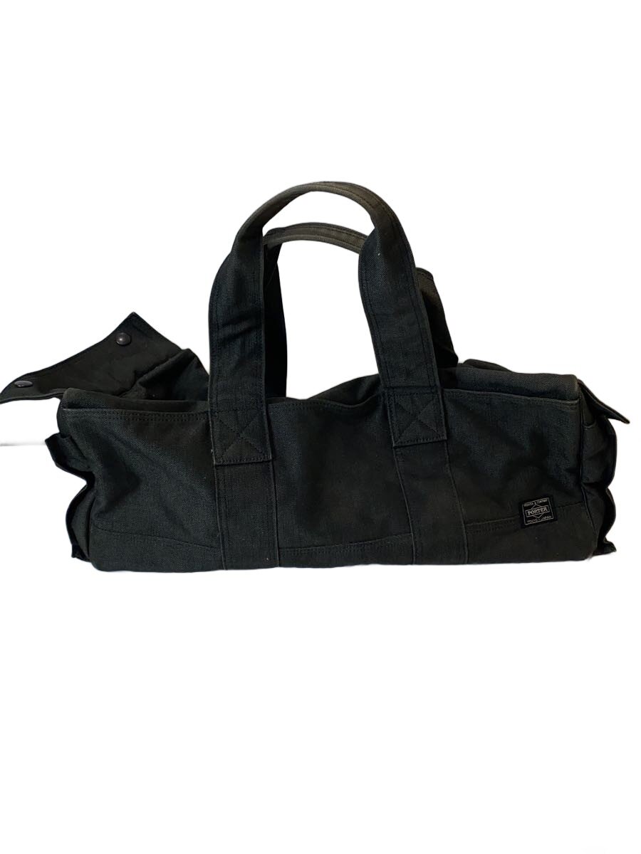 【中古】PORTER◆ボストンバッグ/帆布/GRY/無地【御徒面子】