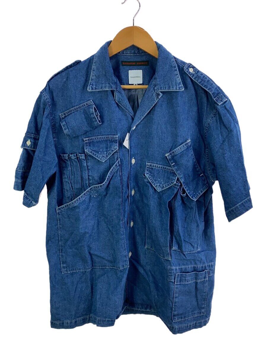 【中古】Sasquatchfabrix.◆×KATHARINE HAMNETT_DENIM SHIRT/M/ジーンズ/BLU/無地/24SS-SY5-005【メンズウェア】