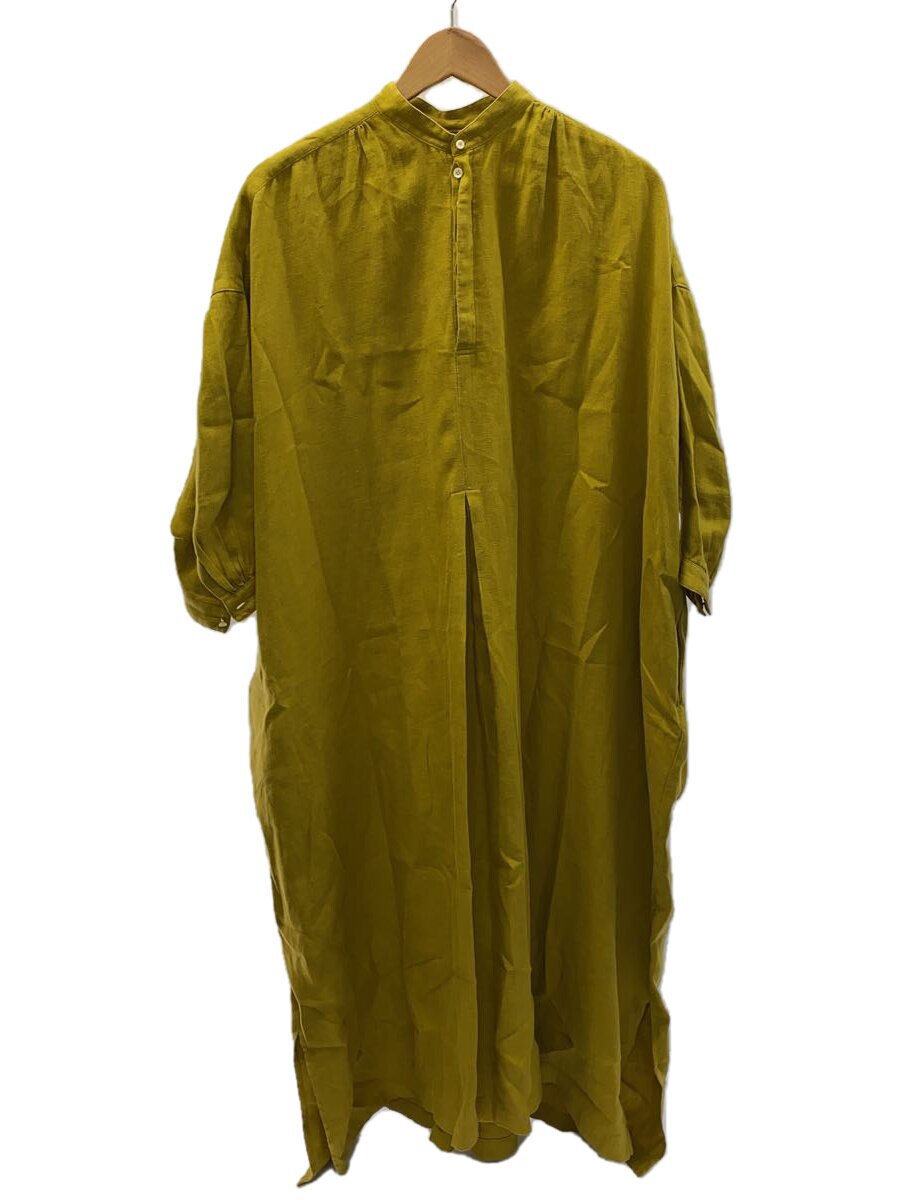 【中古】suzuki takayuki◆peasant dress/長袖衣装/FREE/リネン/CML/無地/T001-15【レディース御召しもの】