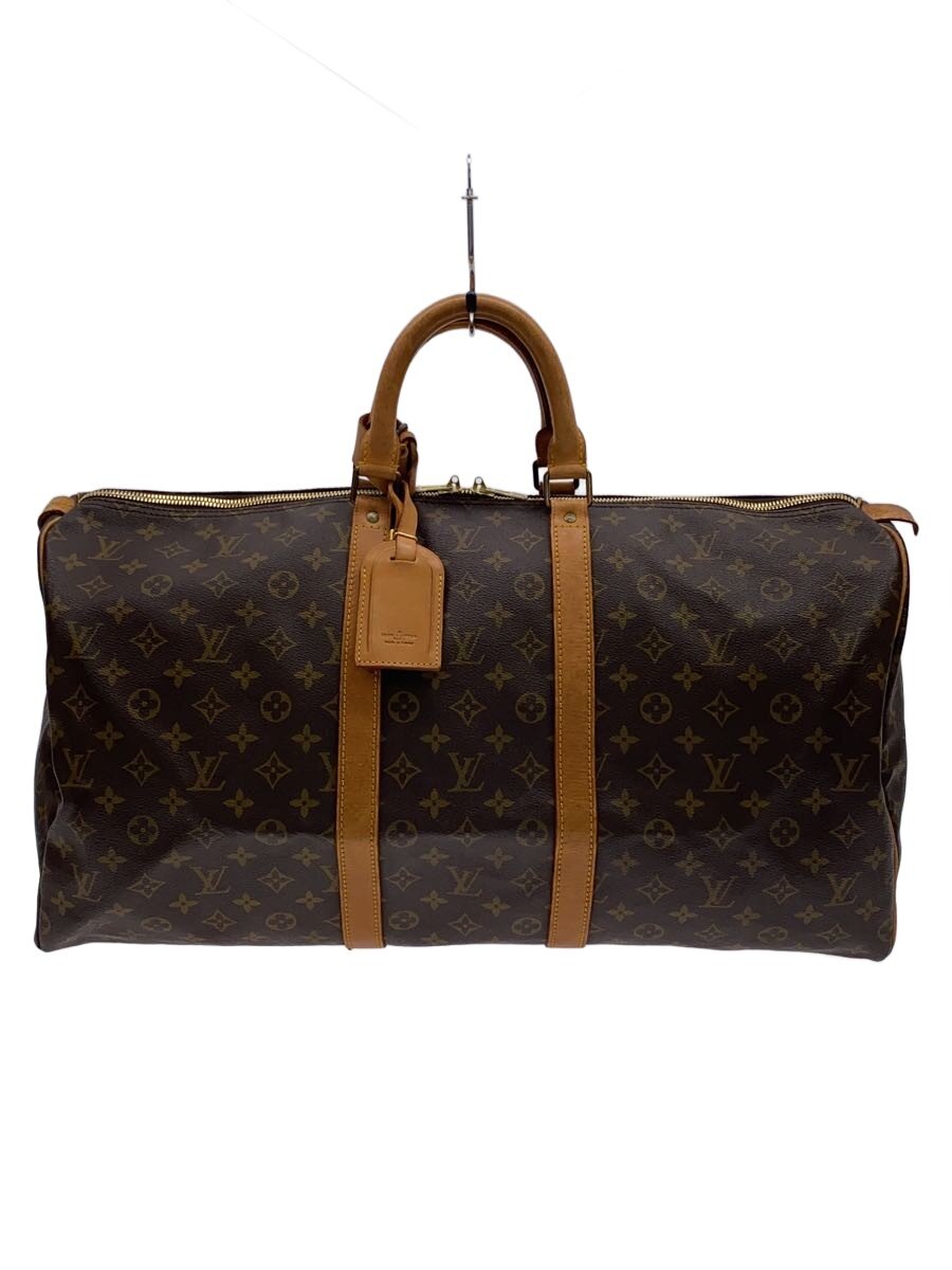 【中古】LOUIS VUITTON◆キーポル55_モノグラム・帆布/PVC/BRW【御徒面子】