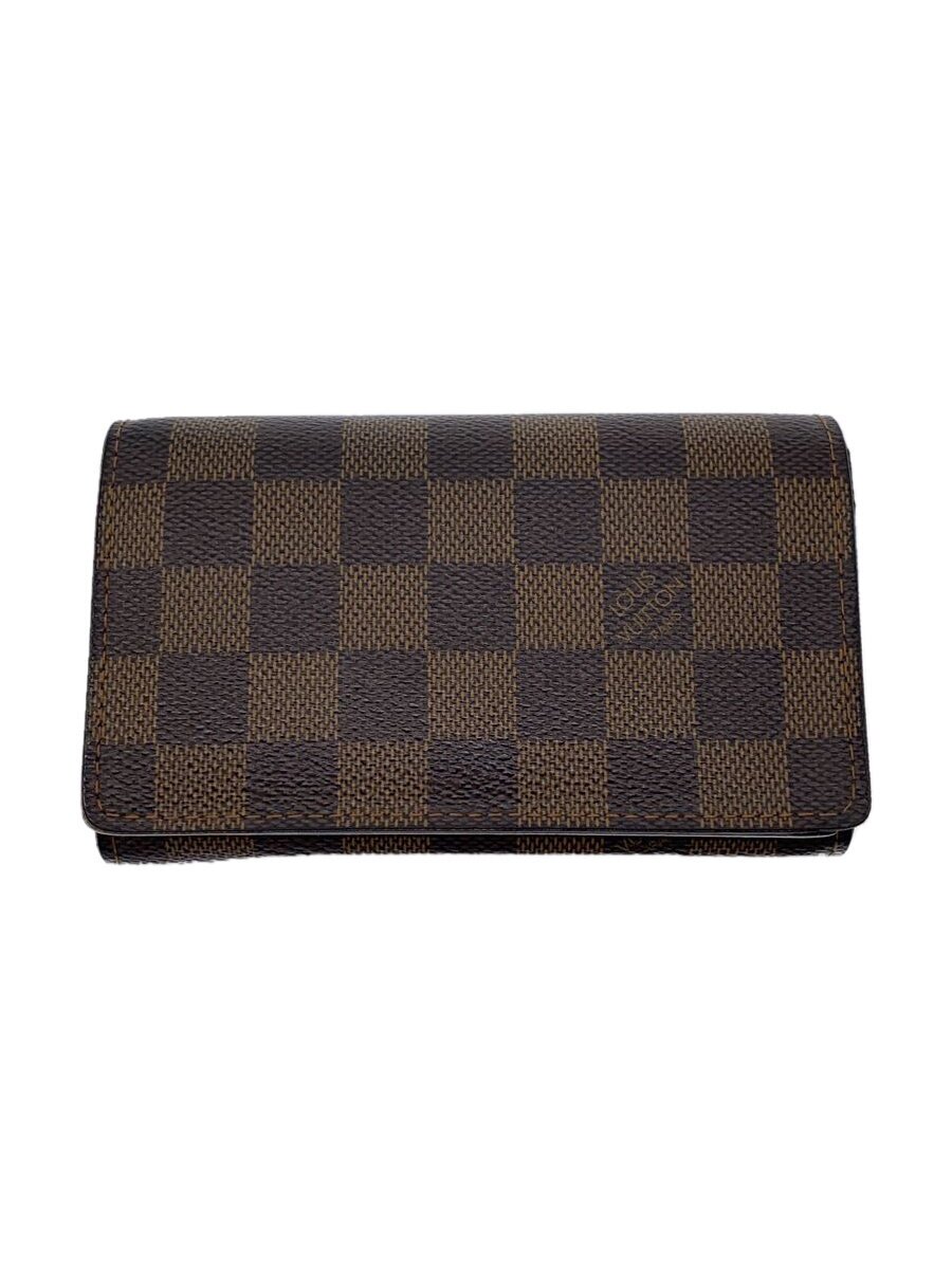 【中古】LOUIS VUITTON◆ポルト・モネ・ビエ・トレゾール_ダミエ・エベヌ_BRW/PVC/BRW/レディース【服飾雑貨他】｜2ｎｄ STREET 店