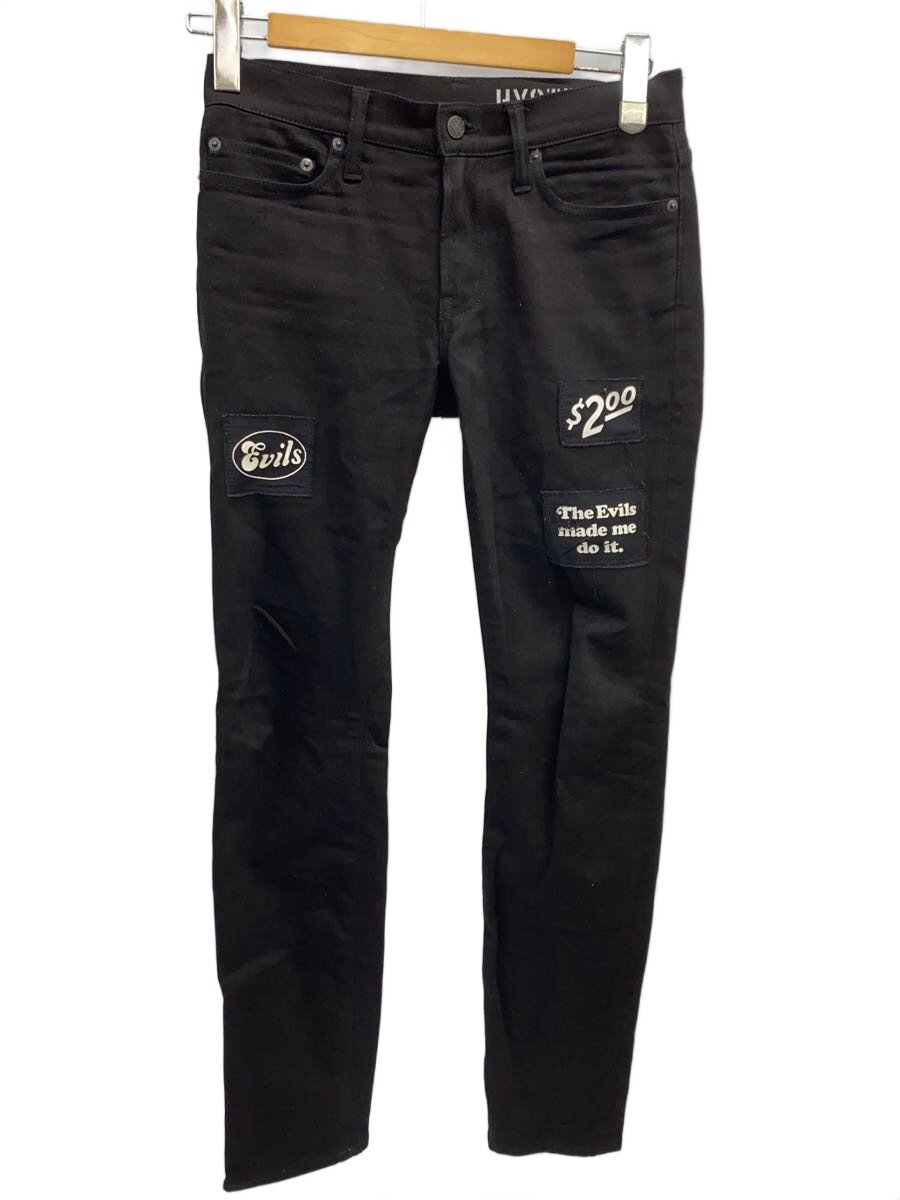 【中古】HYSTERIC GLAMOUR◆スキニーパンツ/28/綿織物/BLK/MND-HYS003【メンズウェア】
