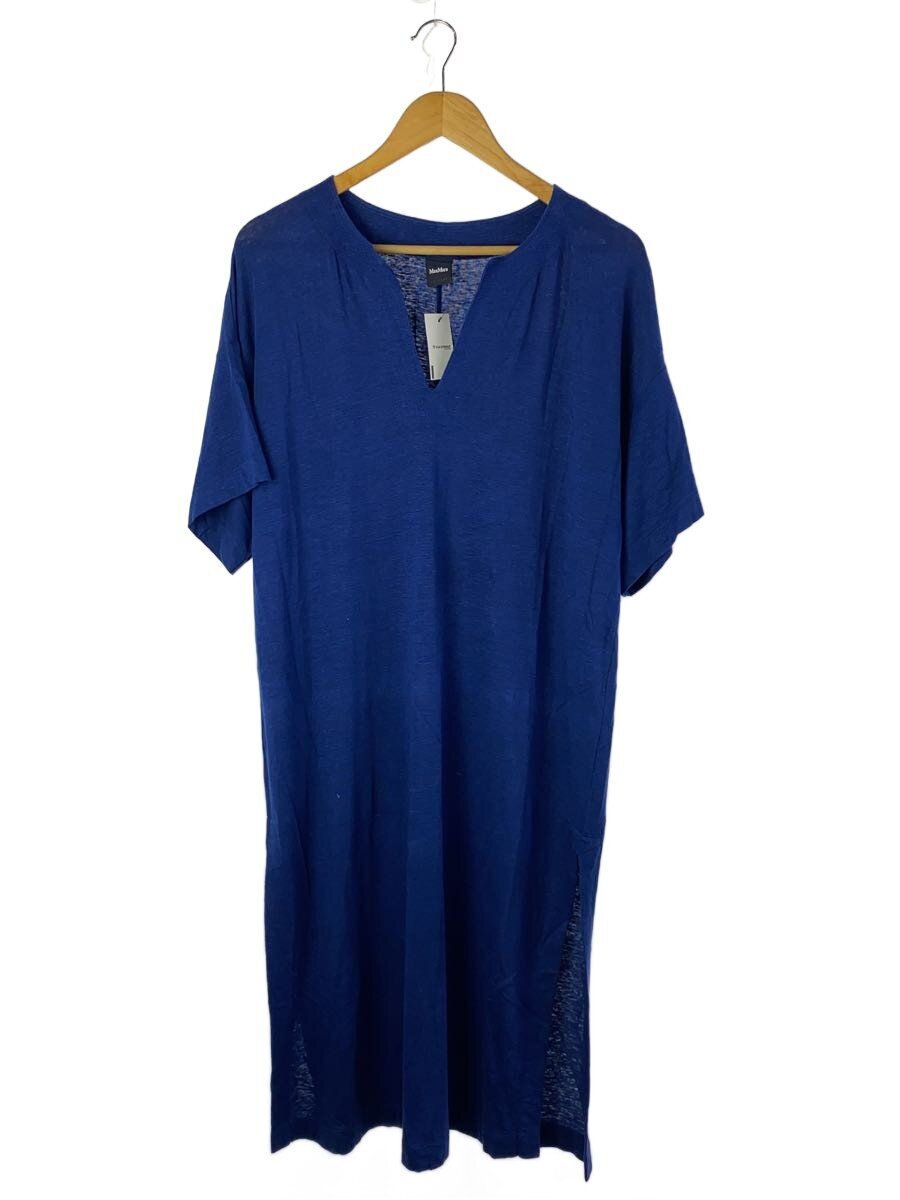 【中古】MAX MARA◆半袖衣装/S/リネン/BLU/362106760700【レディース御召しもの】