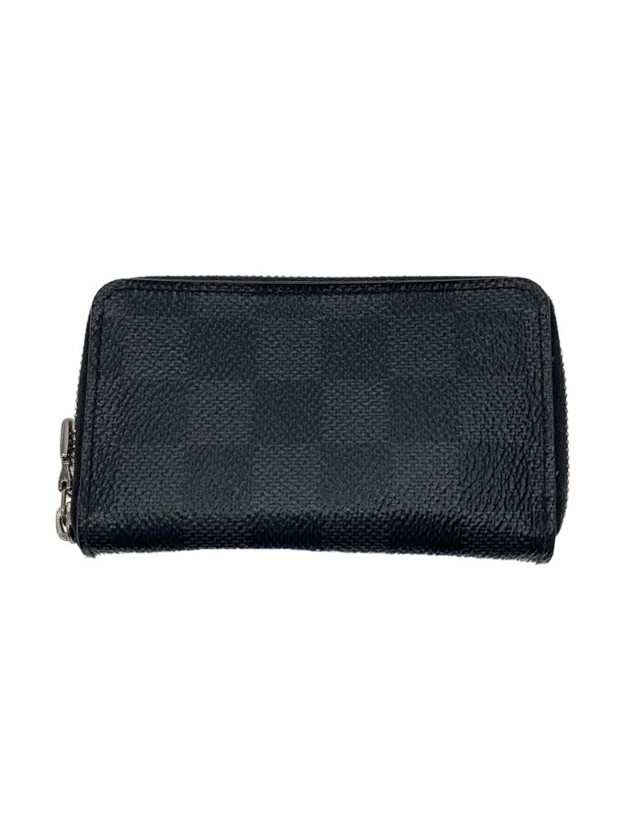 【中古】LOUIS VUITTON◆ジッピー・コインパース_ダミエ・グラフィット_BLK/PVC/BLK/メンズ【服飾雑貨他】