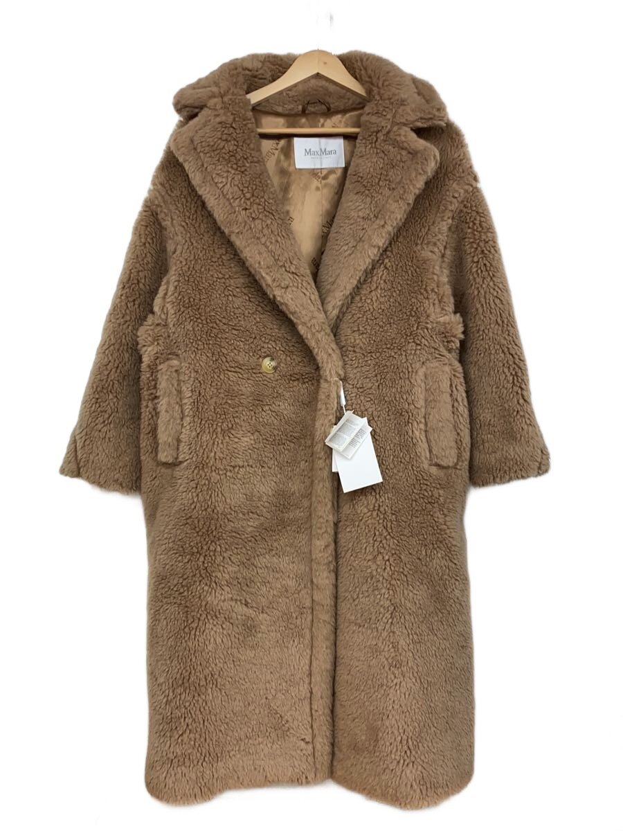 【中古】MAX MARA◆厚地の外套/S/羊毛/CML/無地/101612236【レディース御召しもの】